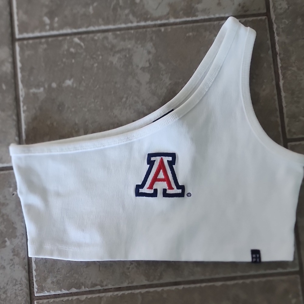 Hype and Vice Arizona Wildcats One Shoulder tanktop White Size S NCAA